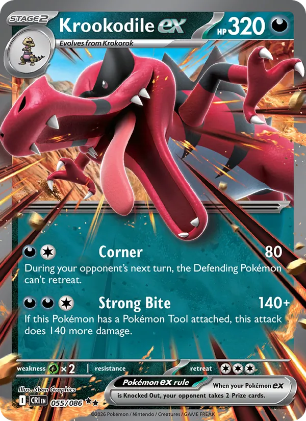 Krookodile ex Pokémon card