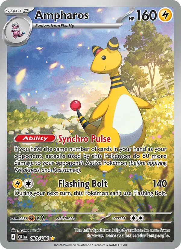 Ampharos Pokémon card