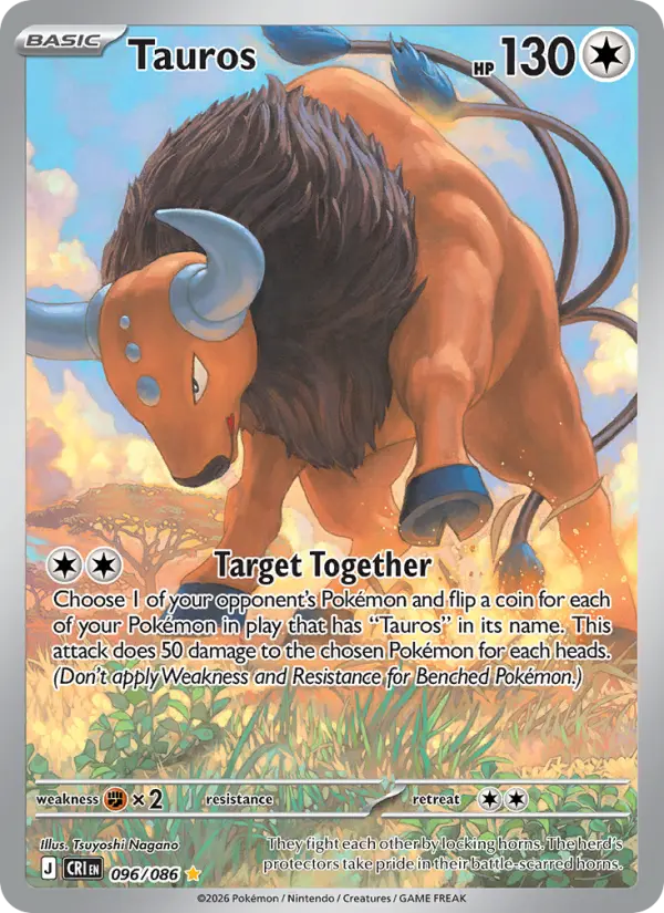Tauros Pokémon card