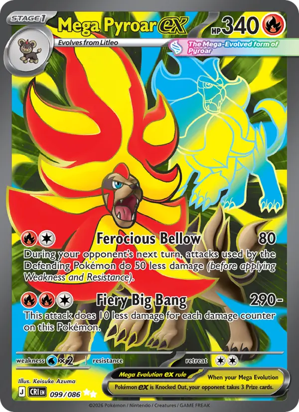 Mega Pyroar ex Pokémon card