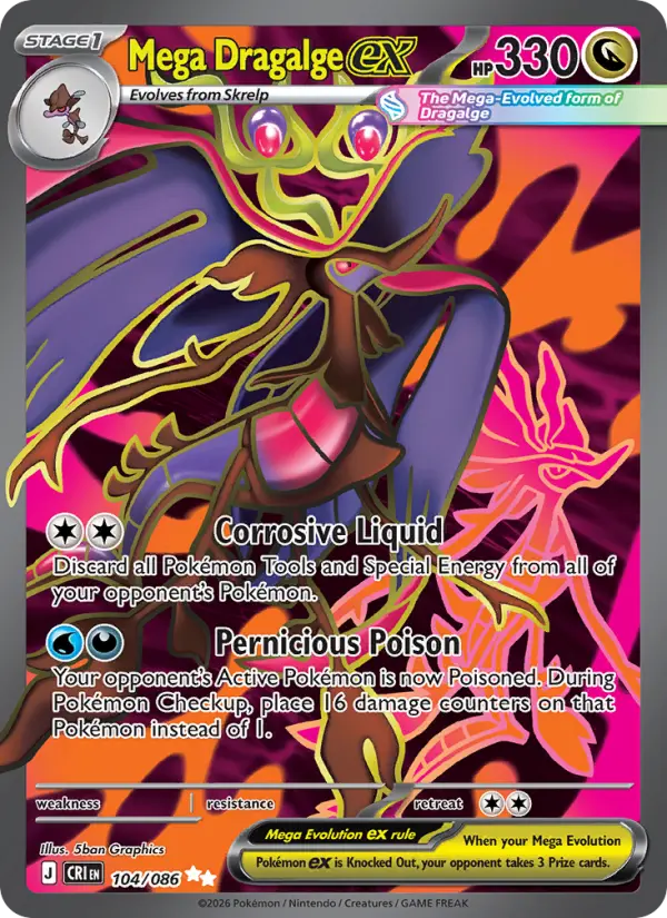 Mega Dragalge ex Pokémon card