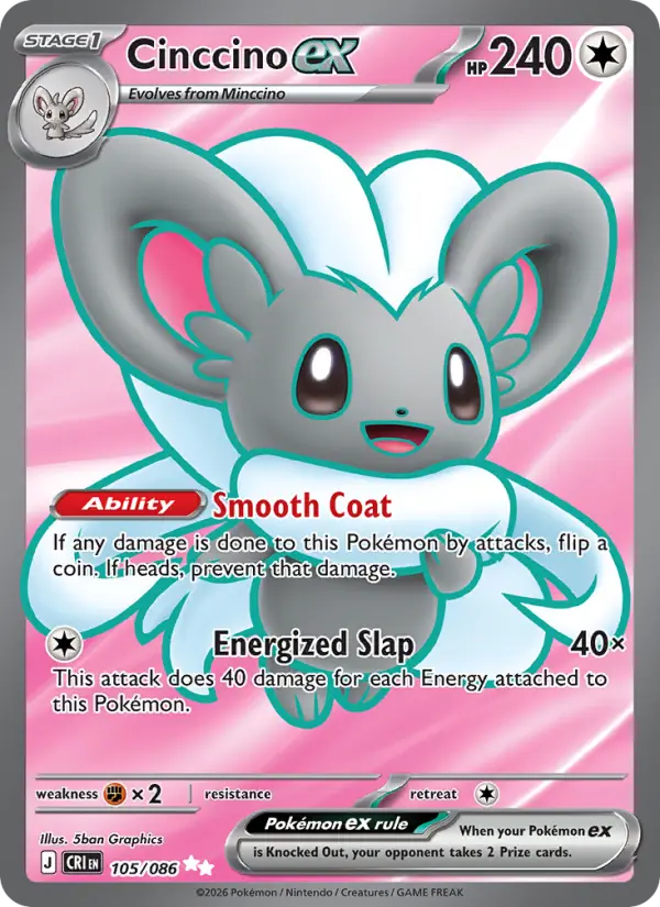 Cinccino ex Pokémon card