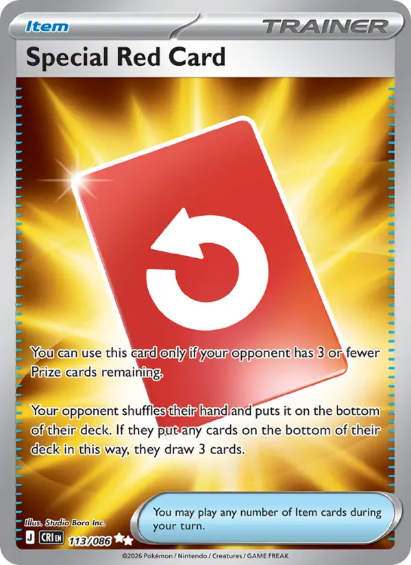 Special Red Card Pokémon card