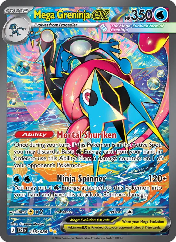 Mega Greninja ex Pokémon card