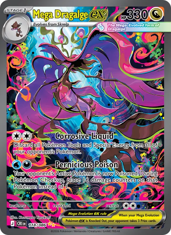 Mega Dragalge ex Pokémon card
