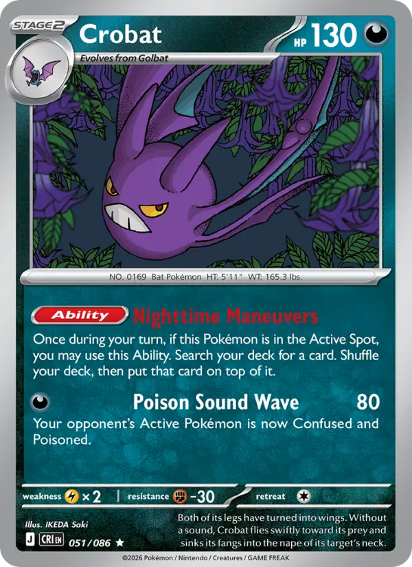 Crobat Pokémon card