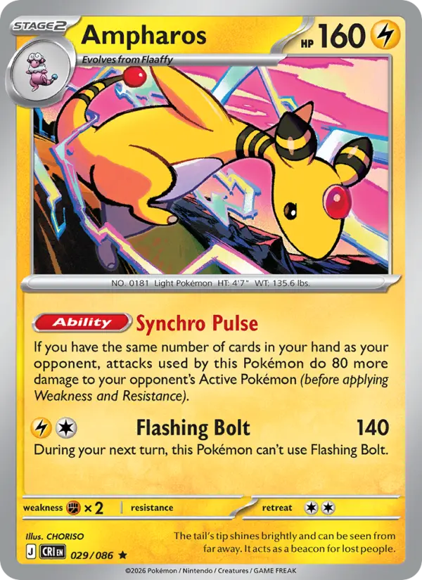 Ampharos Pokémon card