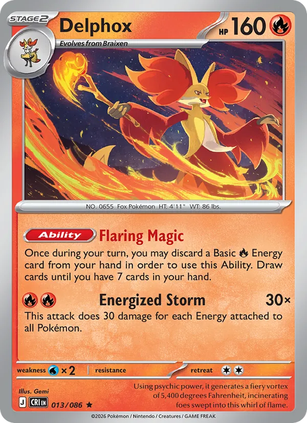 Delphox Pokémon card