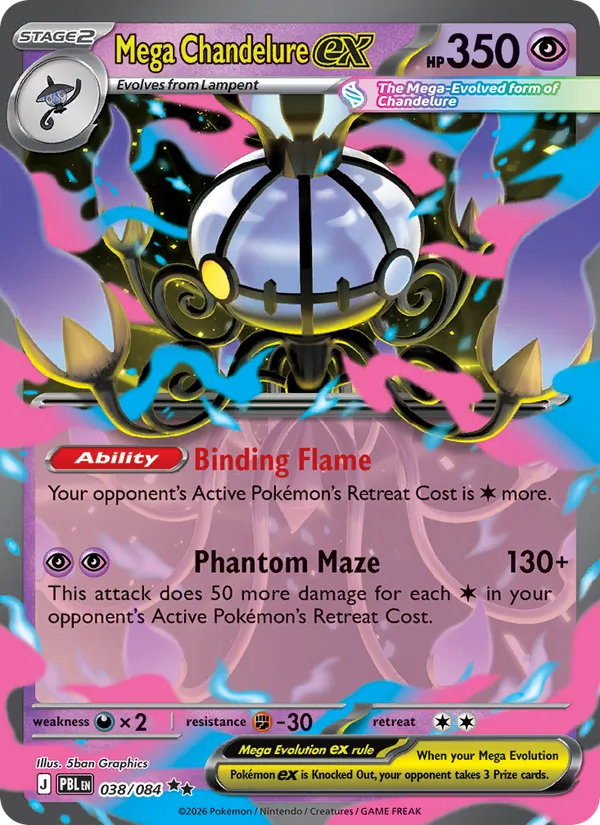 Mega Chandelure ex Pokémon card
