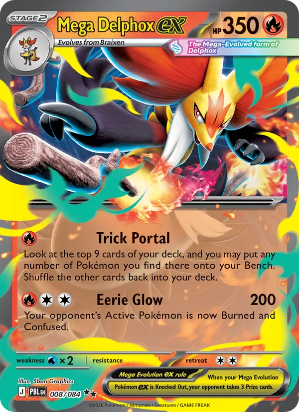 Mega Delphox ex Pokémon card