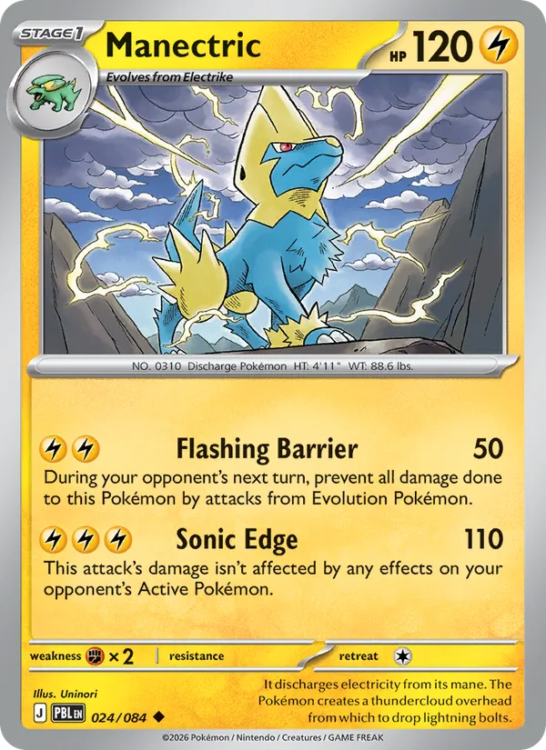 Manectric Pokémon card