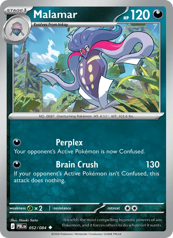 Malamar Pokémon card