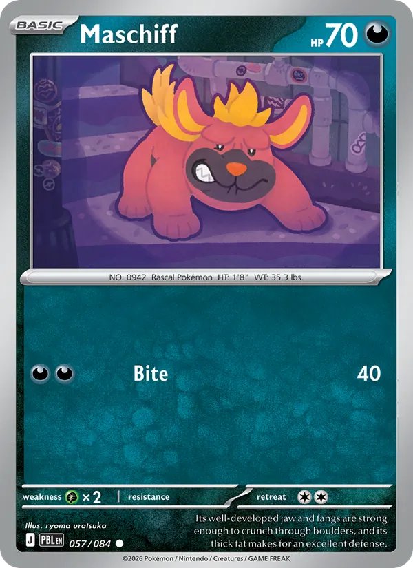 Maschiff Pokémon card
