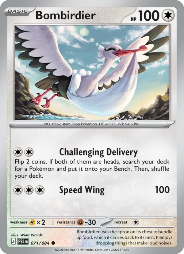 Bombirdier Pokémon card
