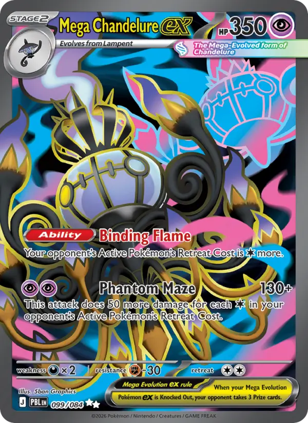 Mega Chandelure ex Pokémon card
