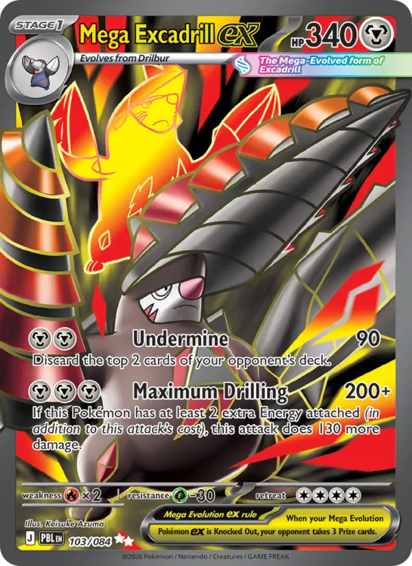 Mega Excadrill ex Pokémon card