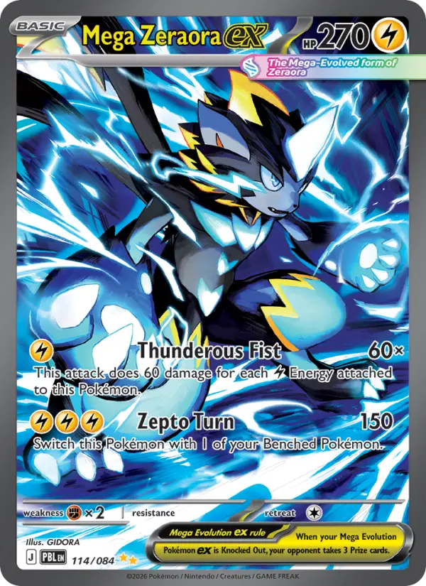 Mega Zeraora ex Pokémon card