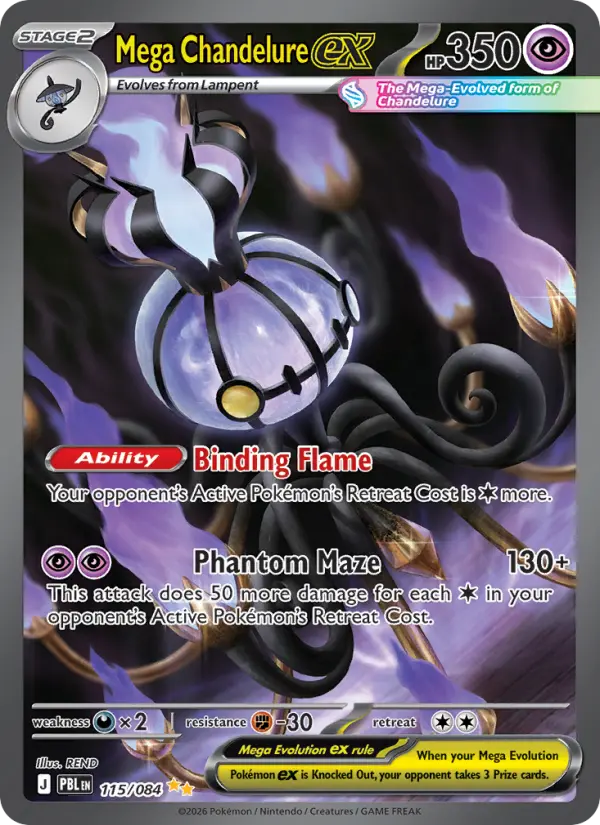 Mega Chandelure ex Pokémon card