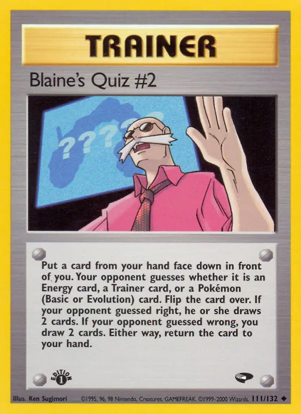 Blaine's Quiz #2 card