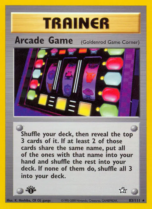 Arcade Game card