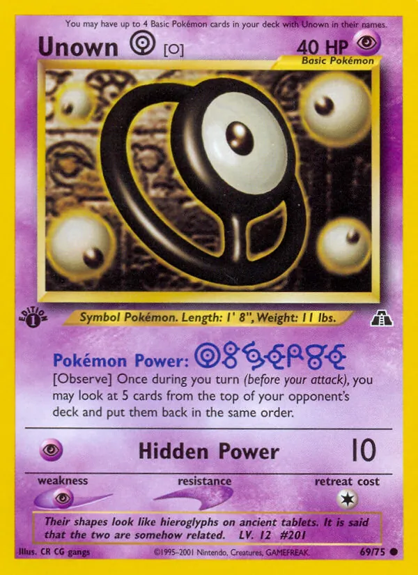 Unown [O] card