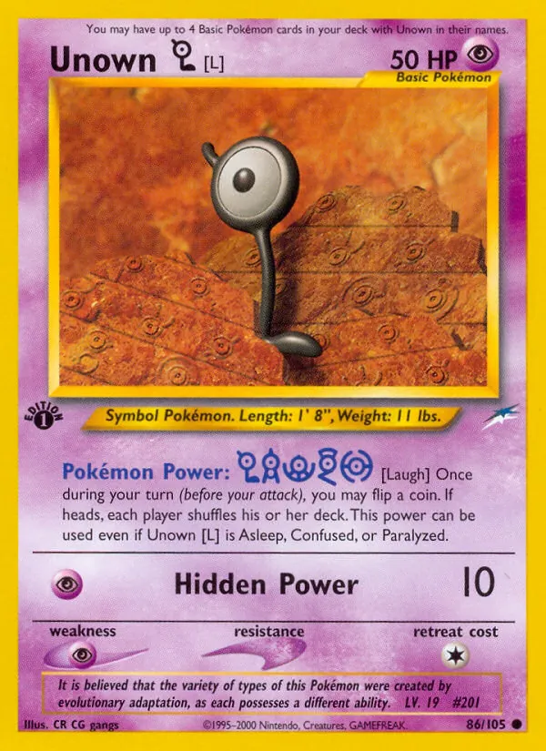Unown [L] card