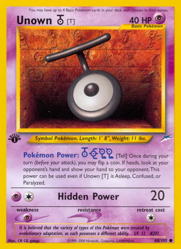 Unown [T] card