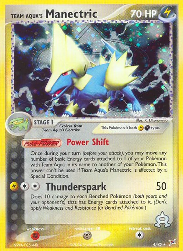 Team Aqua's Manectric card