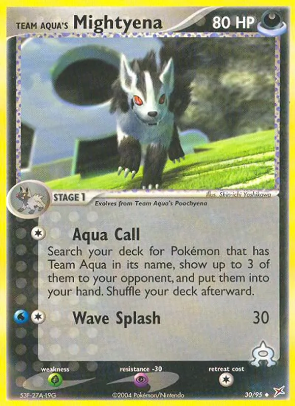 Team Aqua's Mightyena card