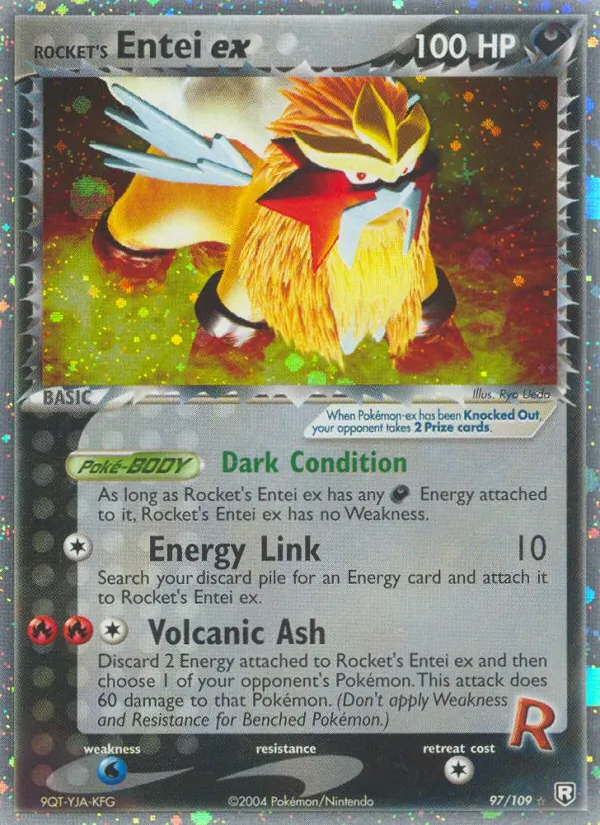 Rocket's Entei ex card