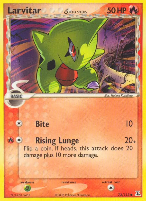 Larvitar δ card