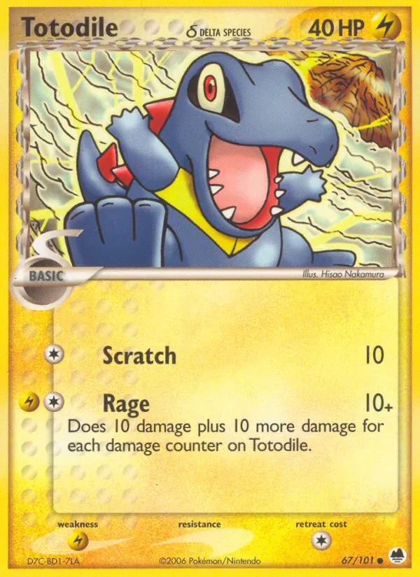 Totodile δ card