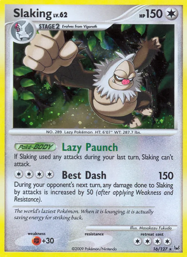 Slaking card