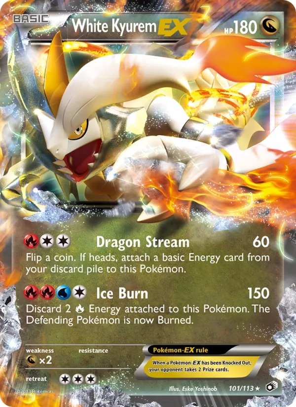 White Kyurem-EX card