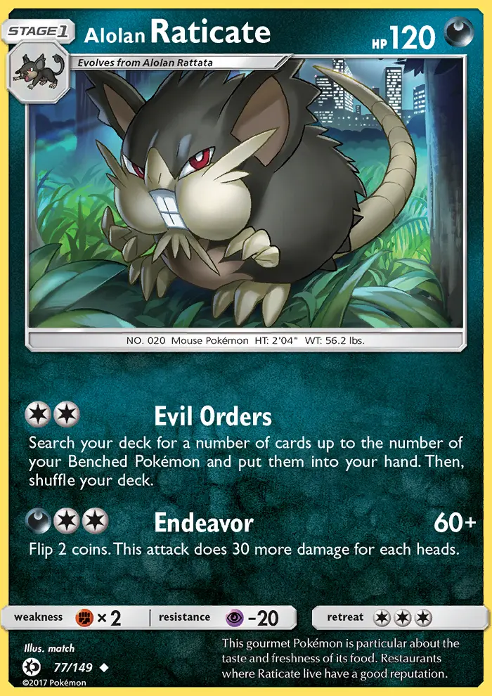 Alolan Raticate card