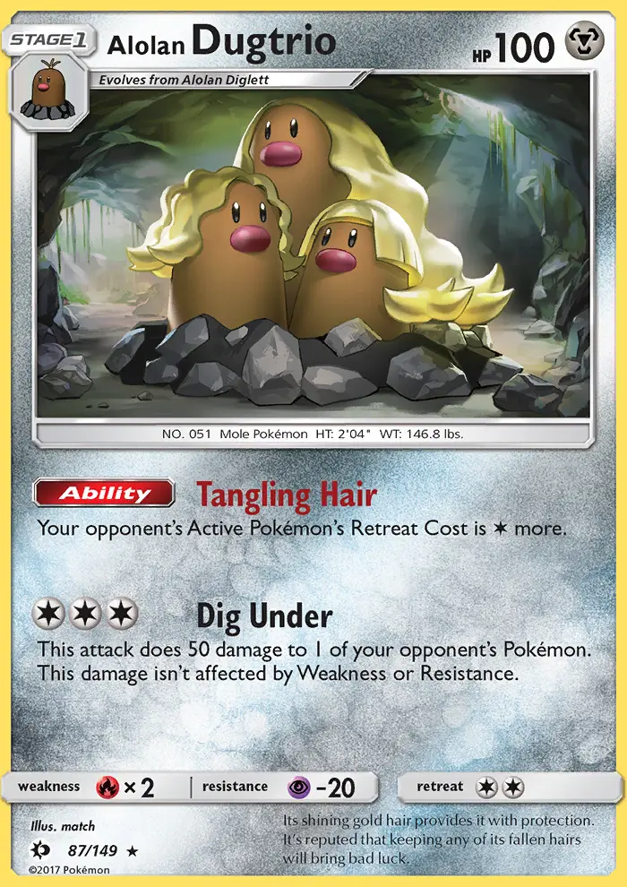 Alolan Dugtrio card