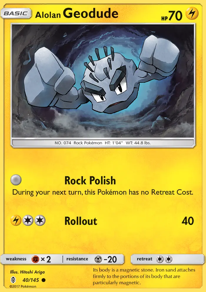 Alolan Geodude card