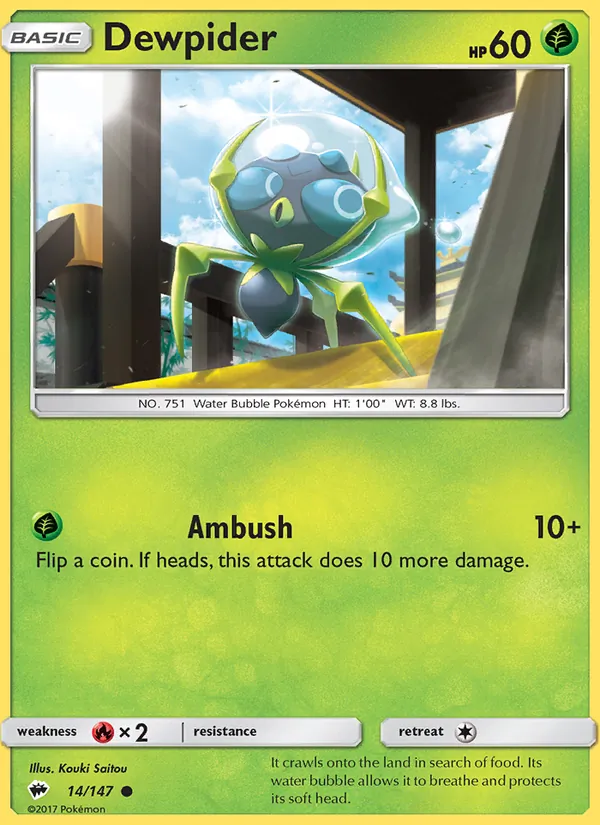 Dewpider card