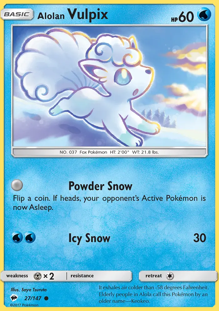 Alolan Vulpix card