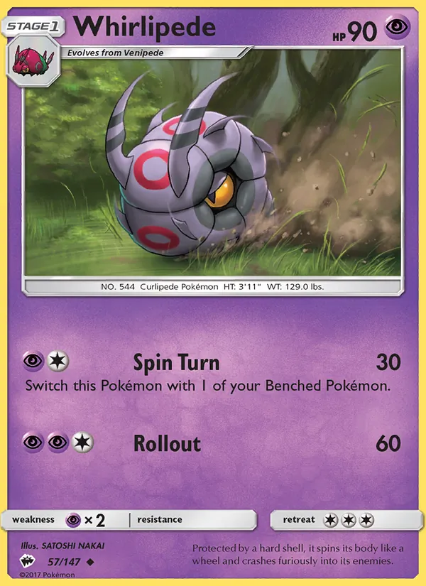 Whirlipede card