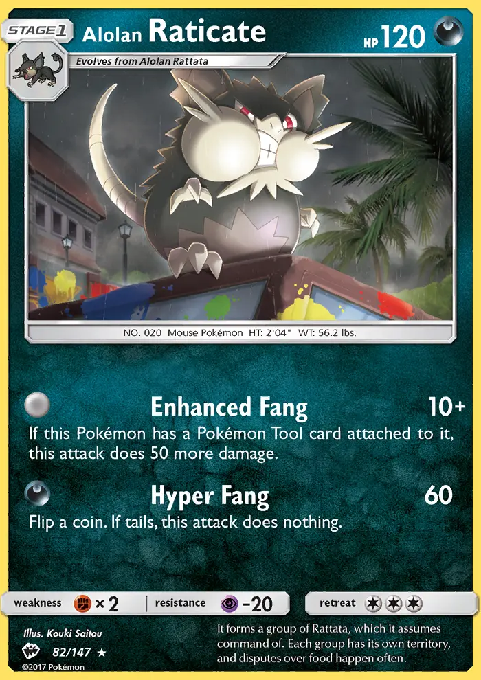 Alolan Raticate card
