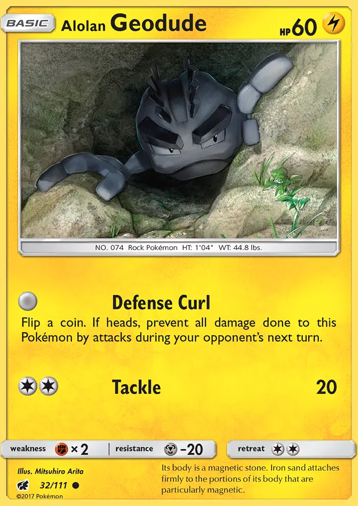 Alolan Geodude card