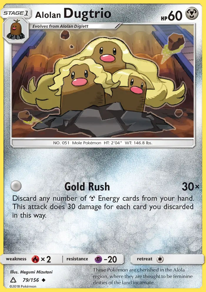 Alolan Dugtrio card