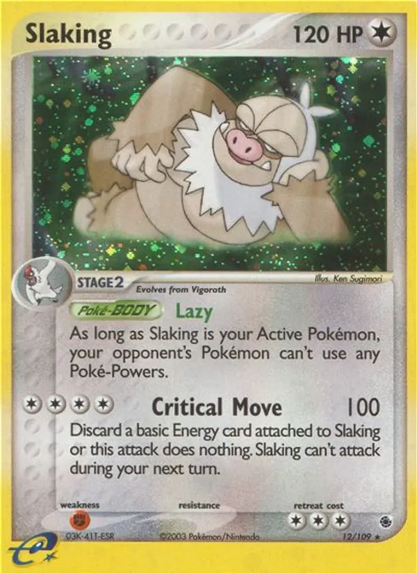 Slaking card