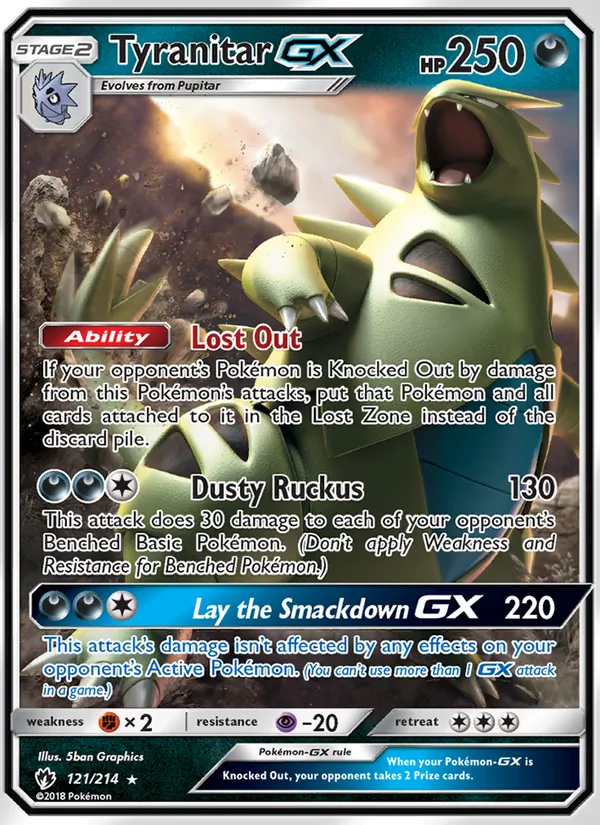 Tyranitar GX card
