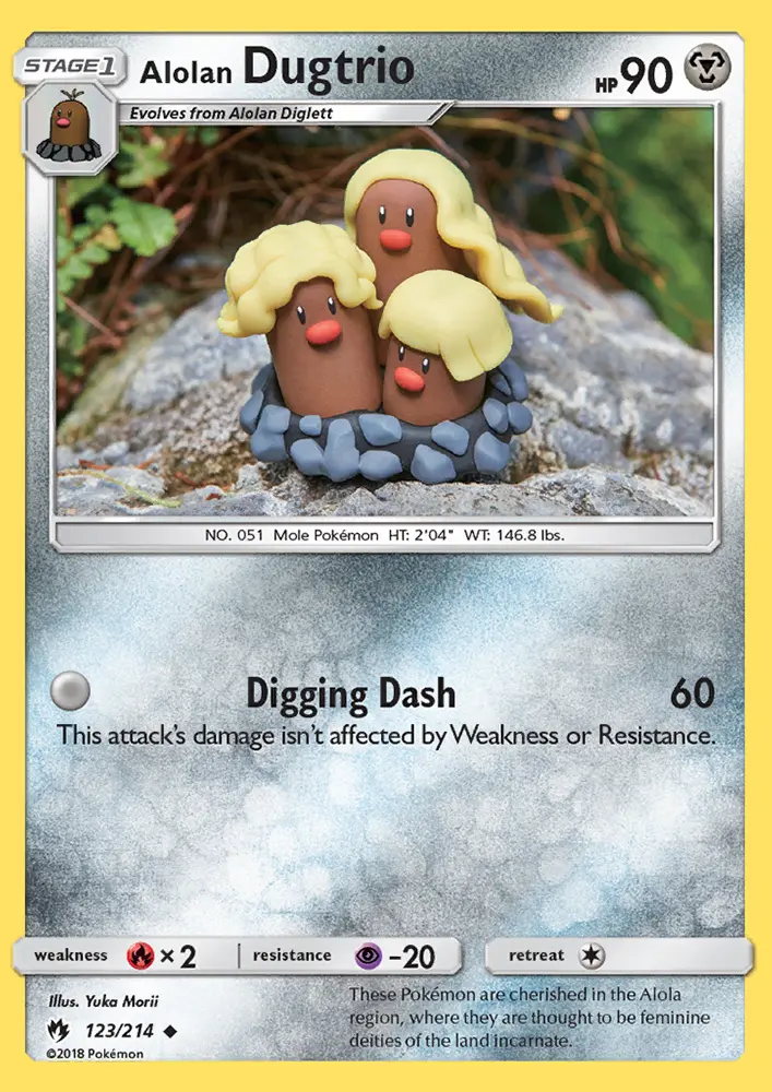 Alolan Dugtrio card