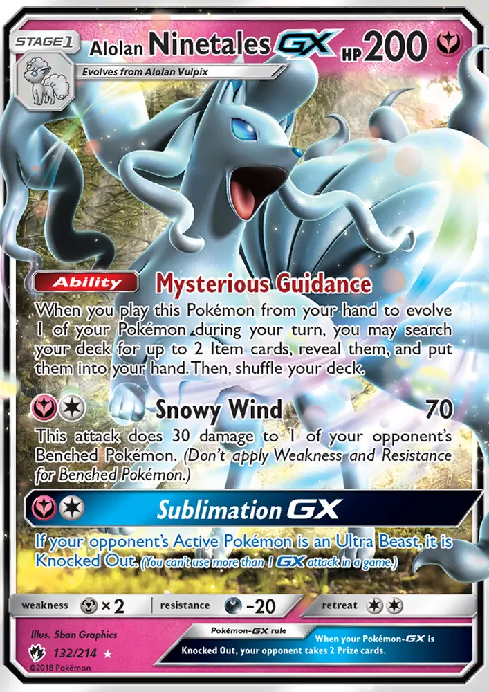 Alolan Ninetales GX card