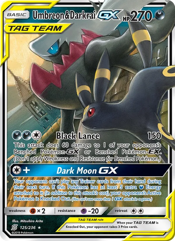 Umbreon & Darkrai GX card
