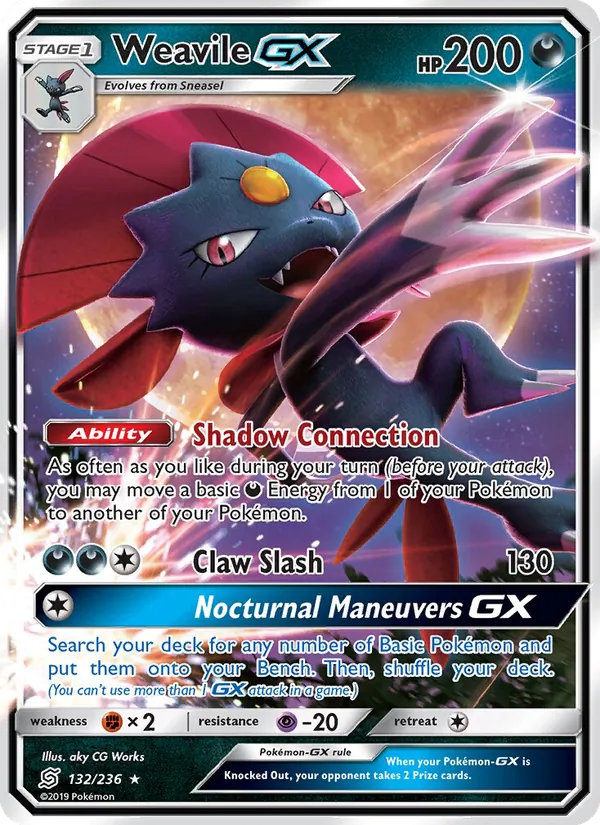 Weavile GX card