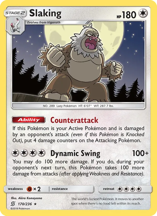 Slaking card